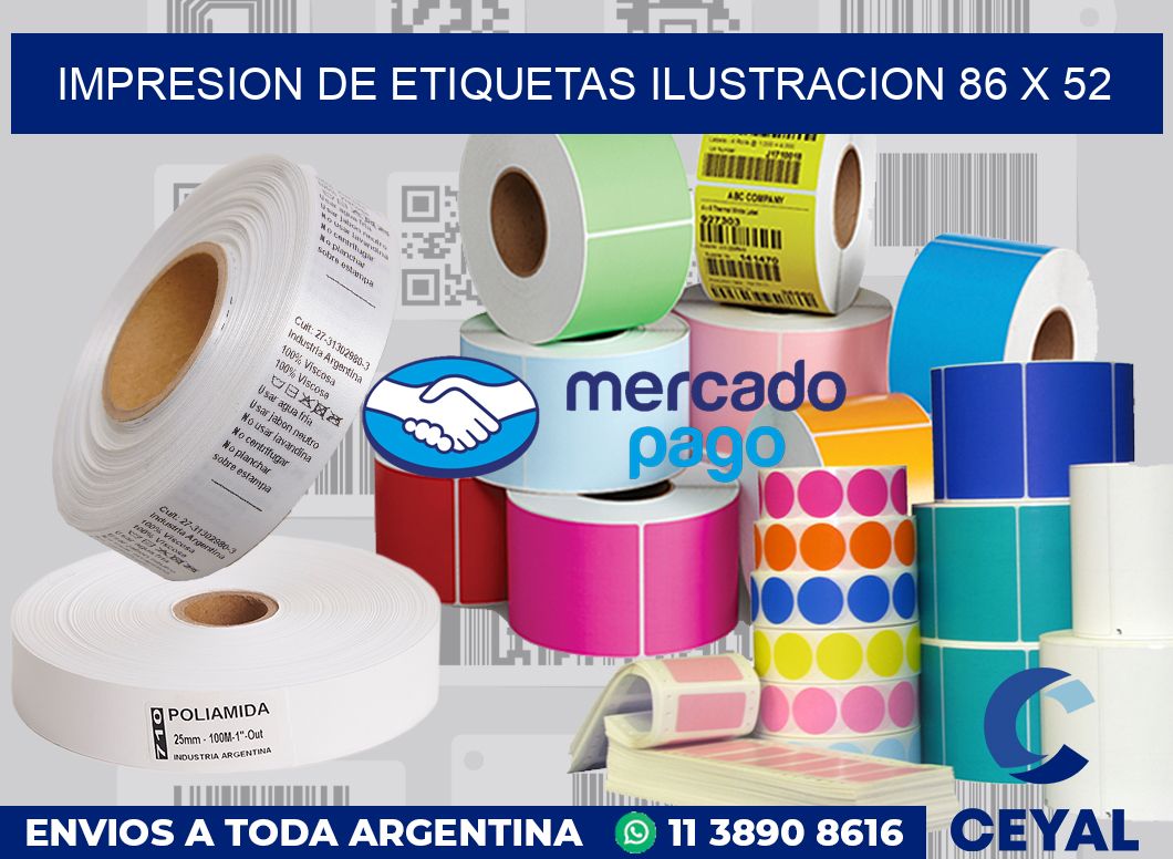 Impresion de etiquetas ilustracion 86 x 52