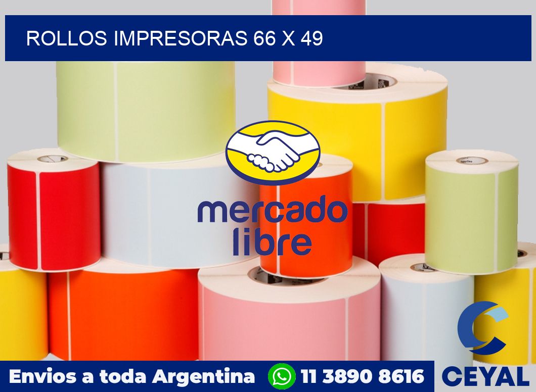 Rollos impresoras 66 x 49
