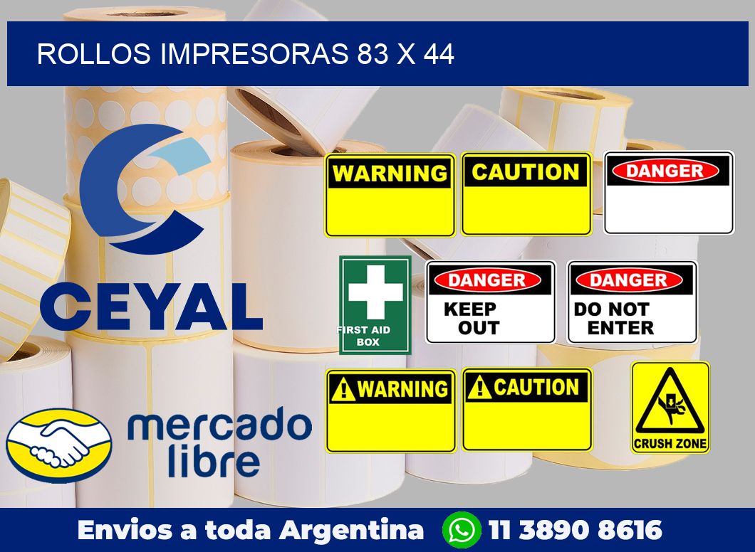 Rollos impresoras 83 x 44