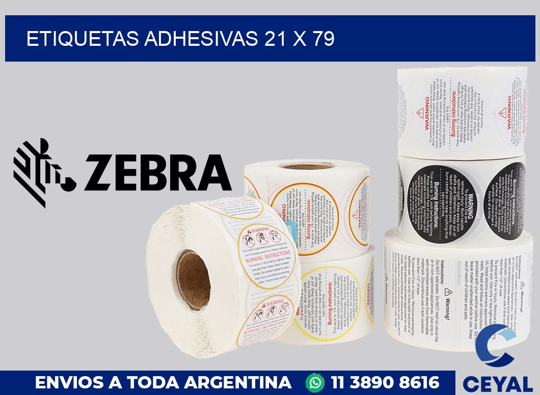 etiquetas adhesivas 21 x 79