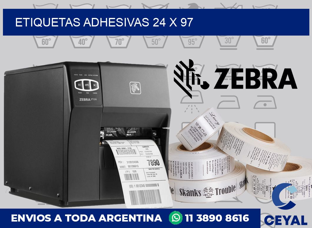 etiquetas adhesivas 24 x 97