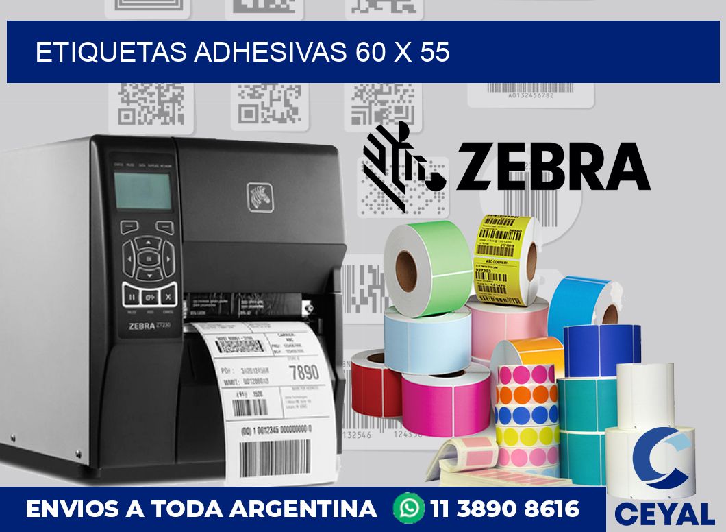 etiquetas adhesivas 60 x 55