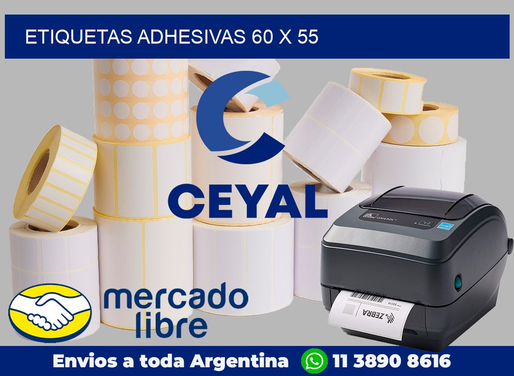 etiquetas adhesivas 60 x 55