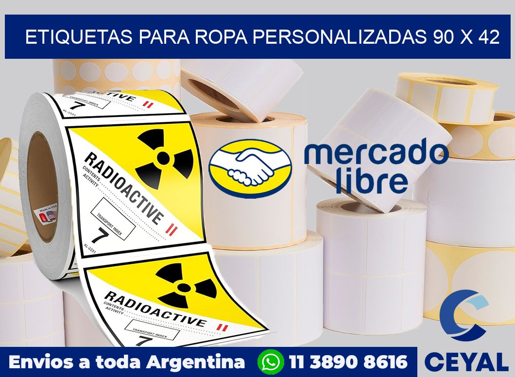 etiquetas para ropa personalizadas 90 x 42