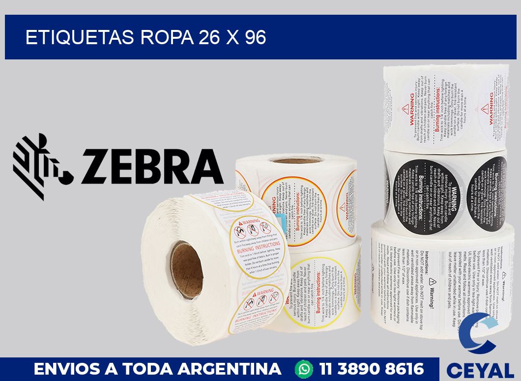 etiquetas ropa 26 x 96