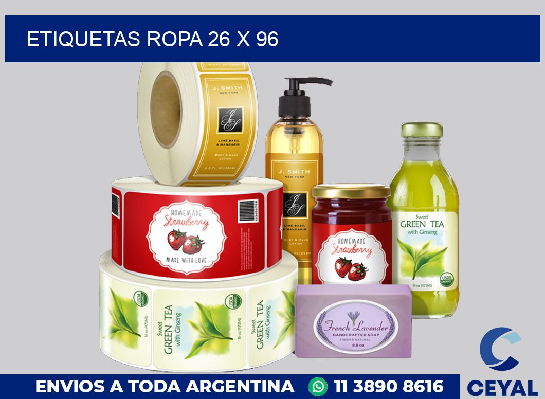 etiquetas ropa 26 x 96