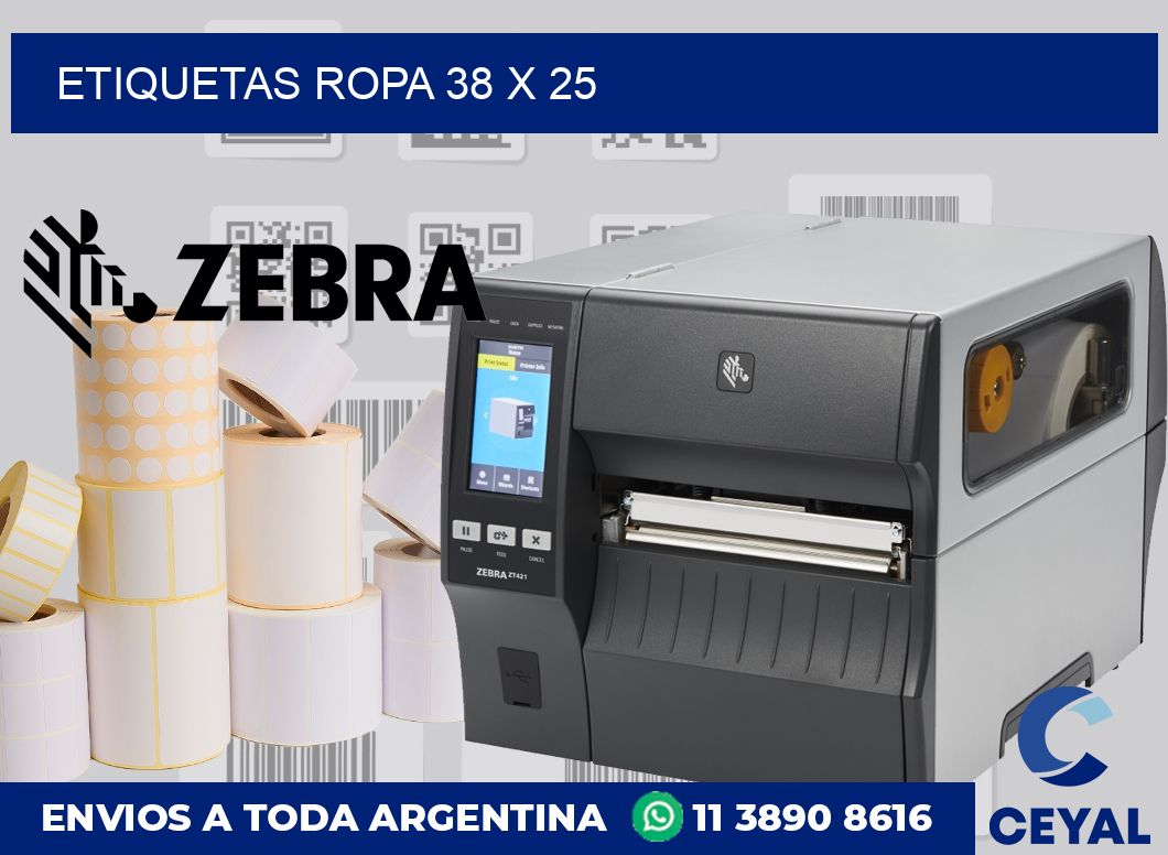 etiquetas ropa 38 x 25