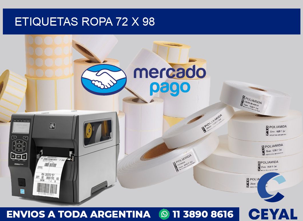 etiquetas ropa 72 x 98