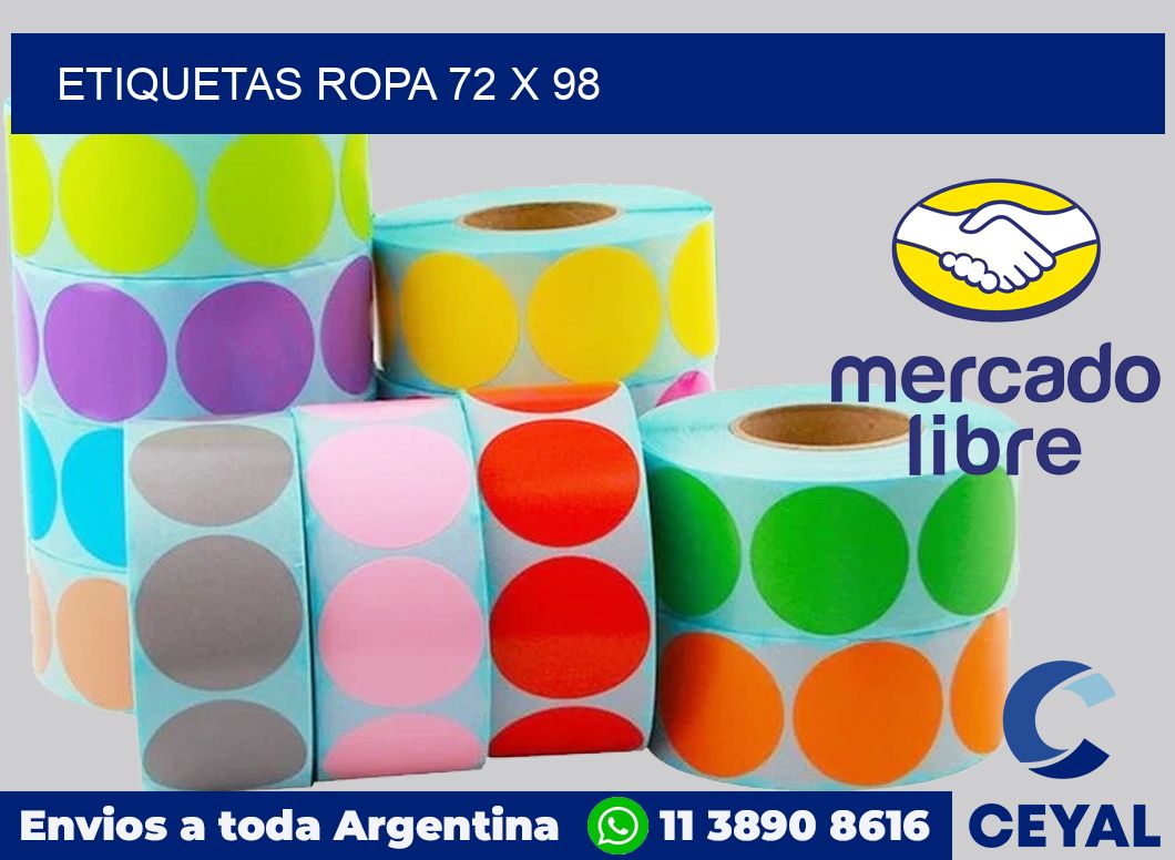 etiquetas ropa 72 x 98