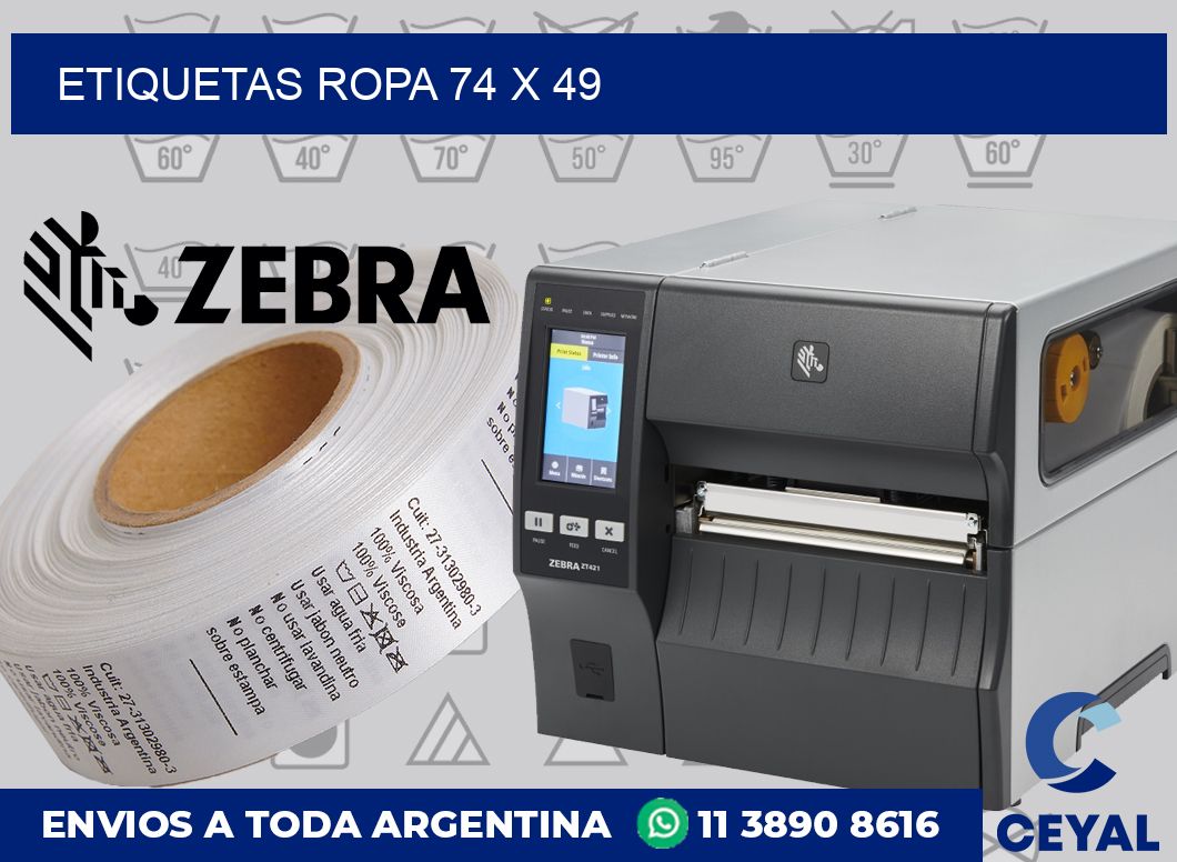 etiquetas ropa 74 x 49