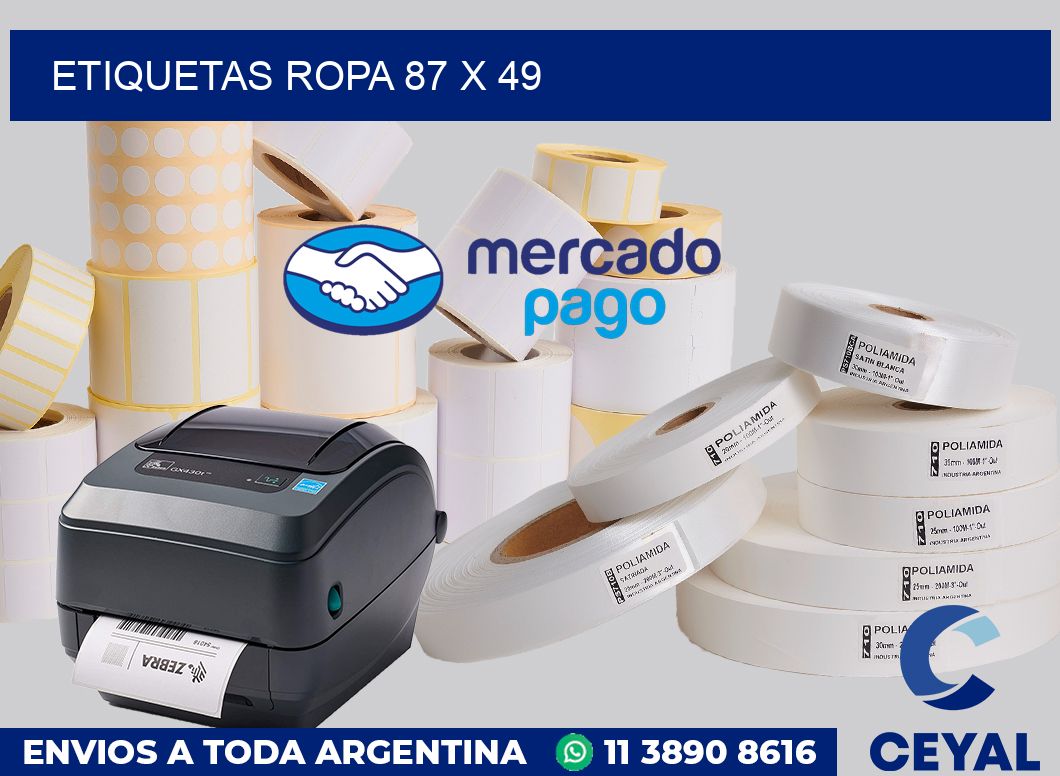 etiquetas ropa 87 x 49