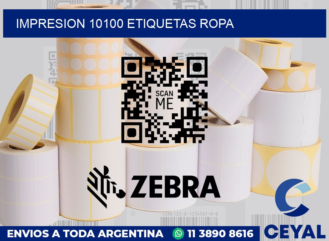 impresion 10100 etiquetas ropa