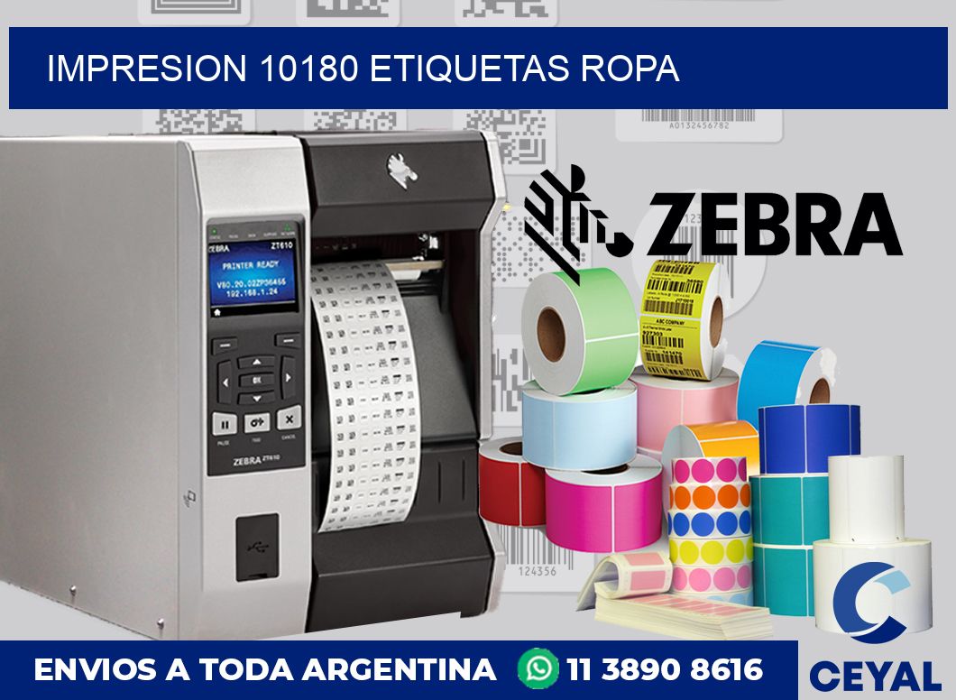 impresion 10180 etiquetas ropa