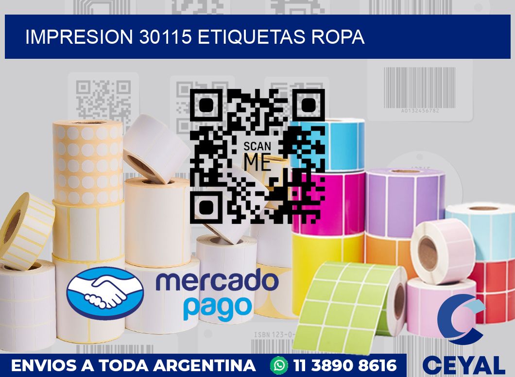 impresion 30115 etiquetas ropa