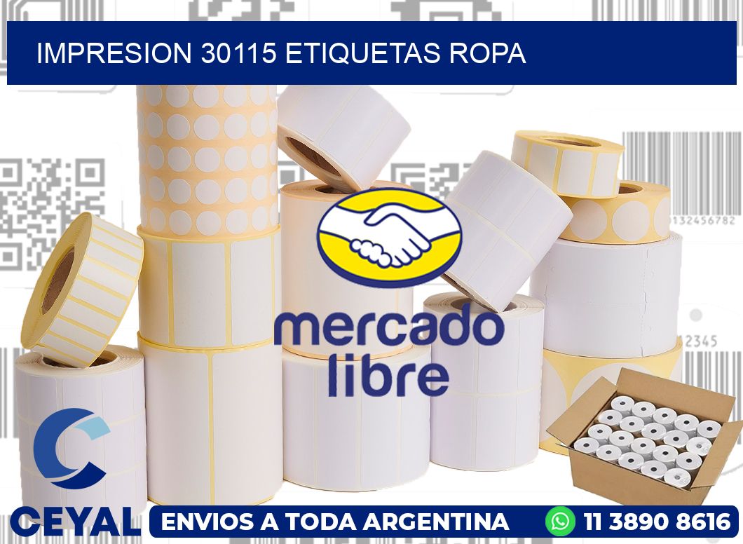 impresion 30115 etiquetas ropa
