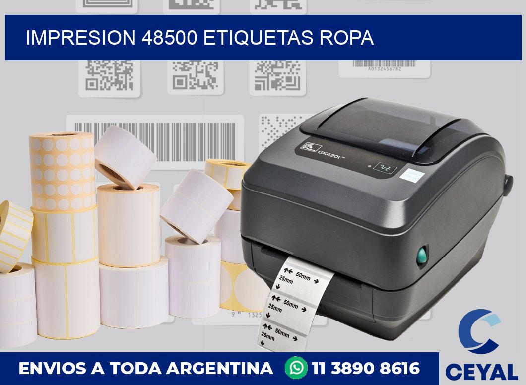 impresion 48500 etiquetas ropa