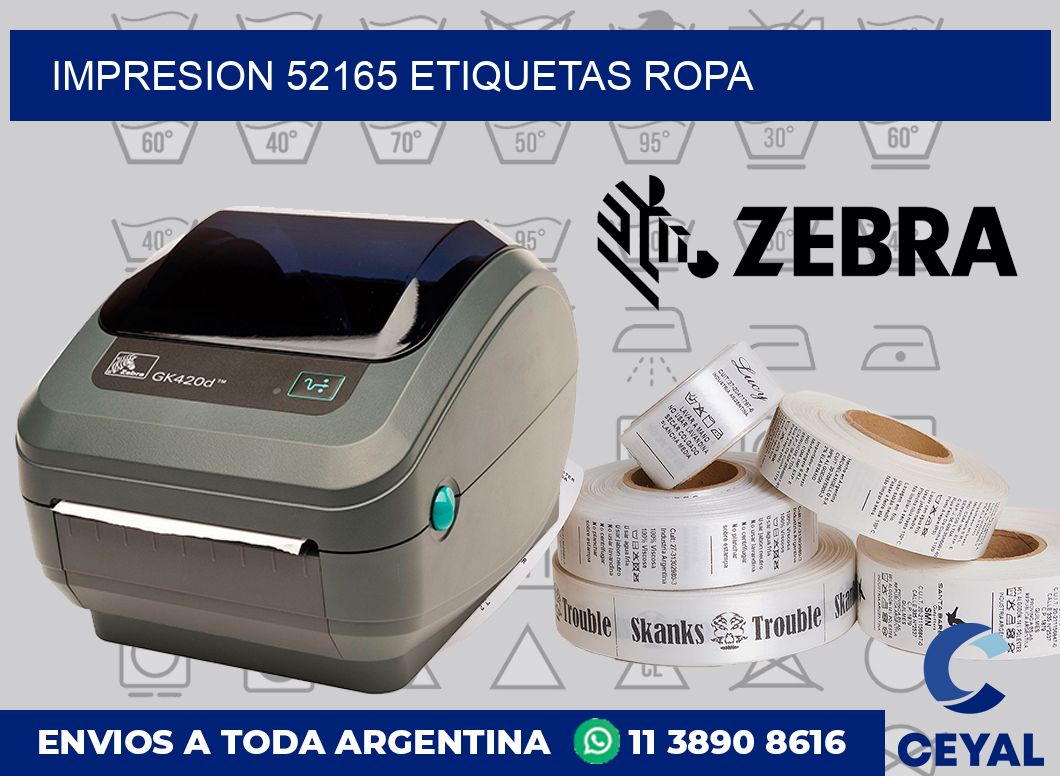 impresion 52165 etiquetas ropa