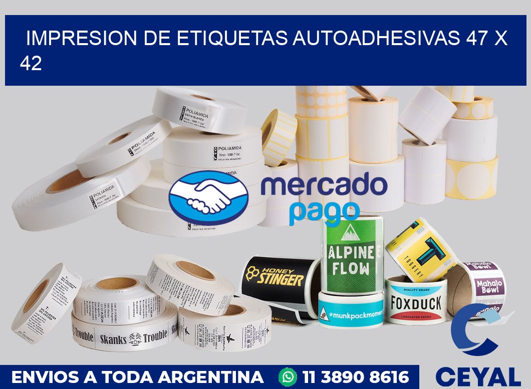 impresion de etiquetas autoadhesivas 47 x 42