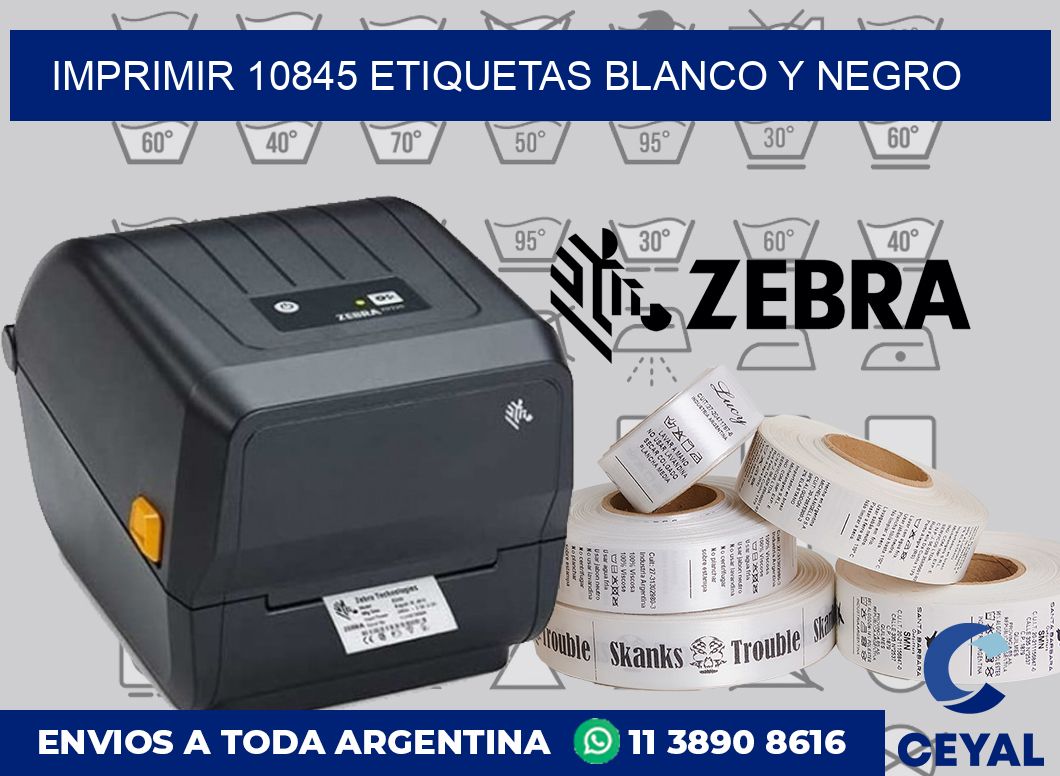 imprimir 10845 etiquetas blanco y negro