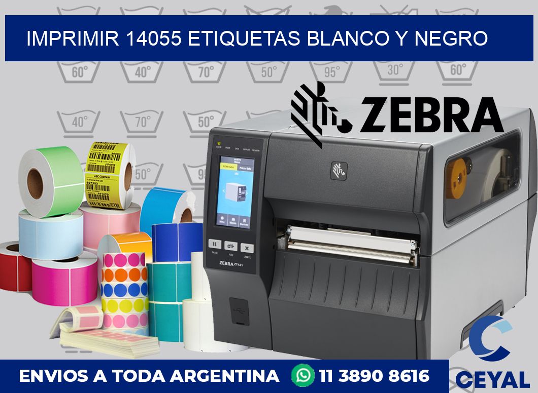 imprimir 14055 etiquetas blanco y negro