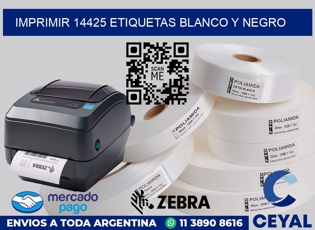 imprimir 14425 etiquetas blanco y negro