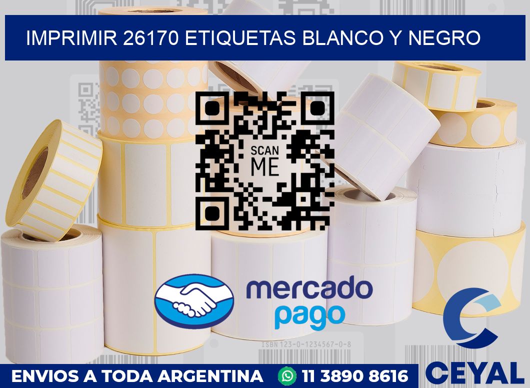 imprimir 26170 etiquetas blanco y negro