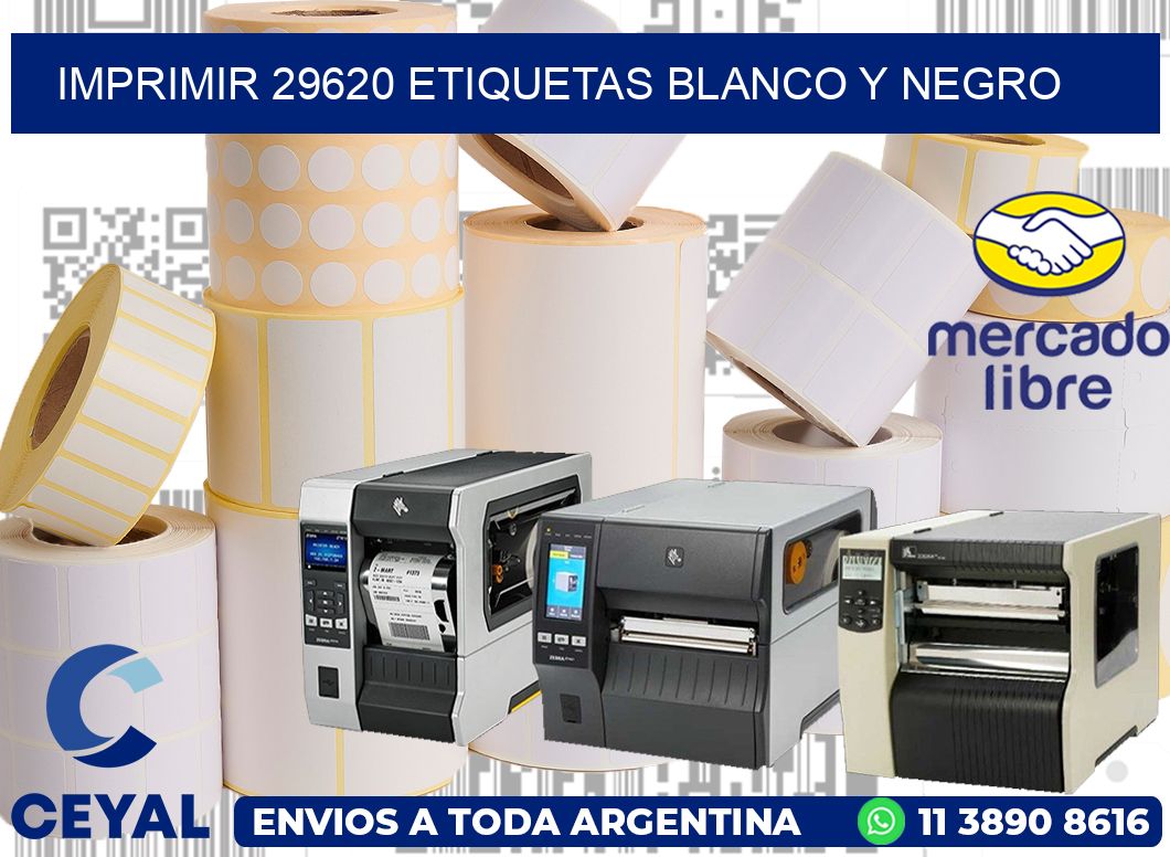 imprimir 29620 etiquetas blanco y negro