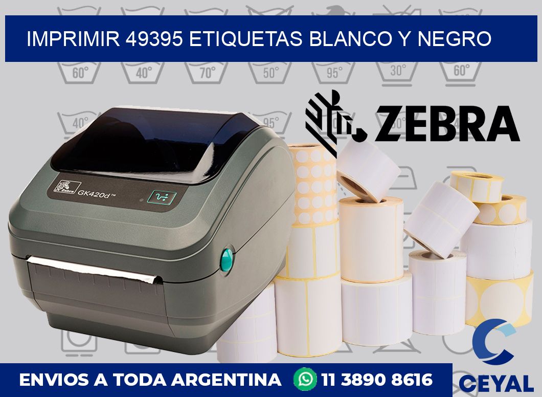 imprimir 49395 etiquetas blanco y negro