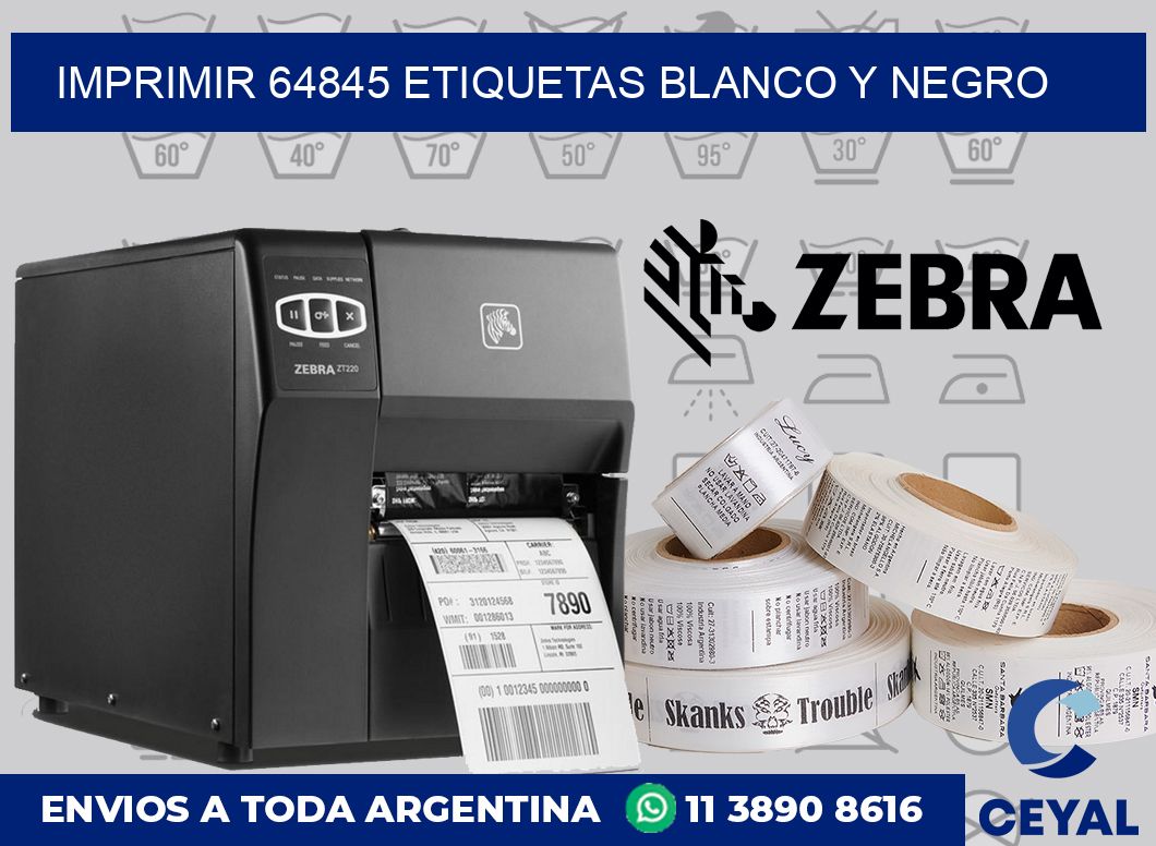 imprimir 64845 etiquetas blanco y negro