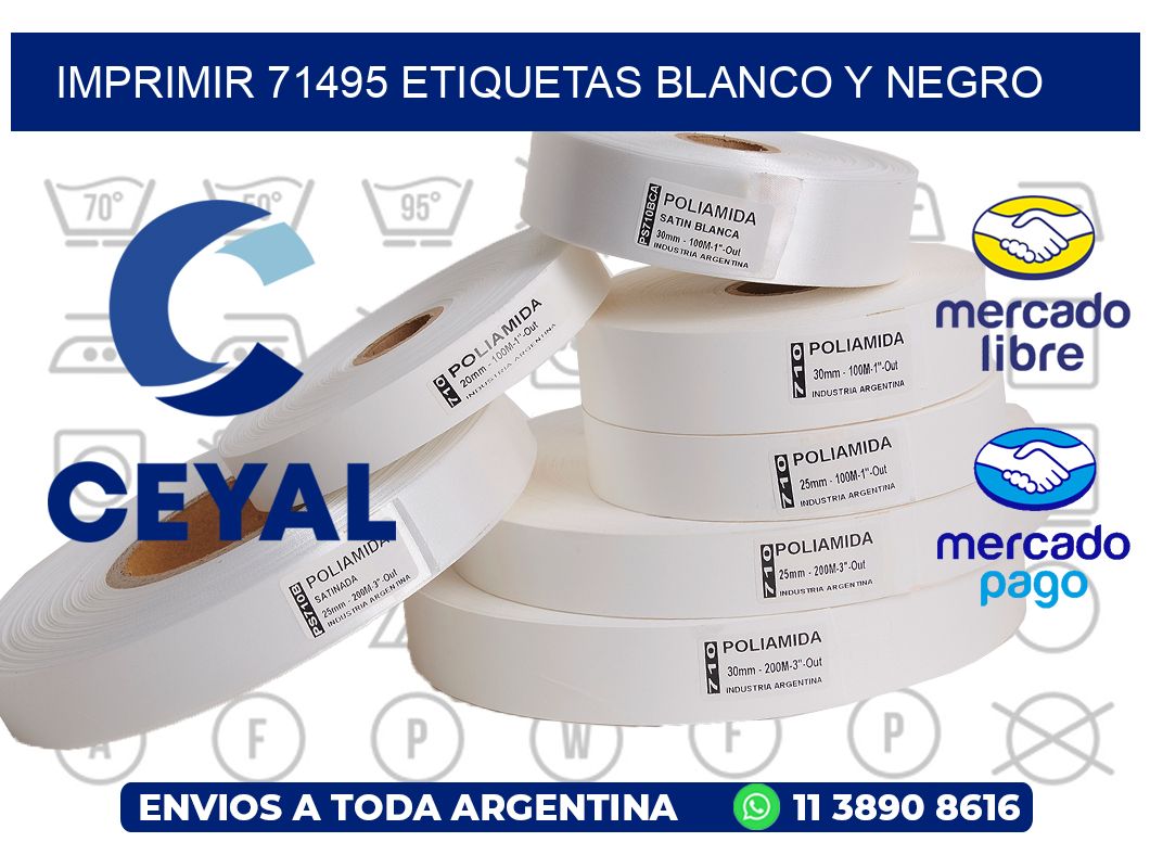 imprimir 71495 etiquetas blanco y negro