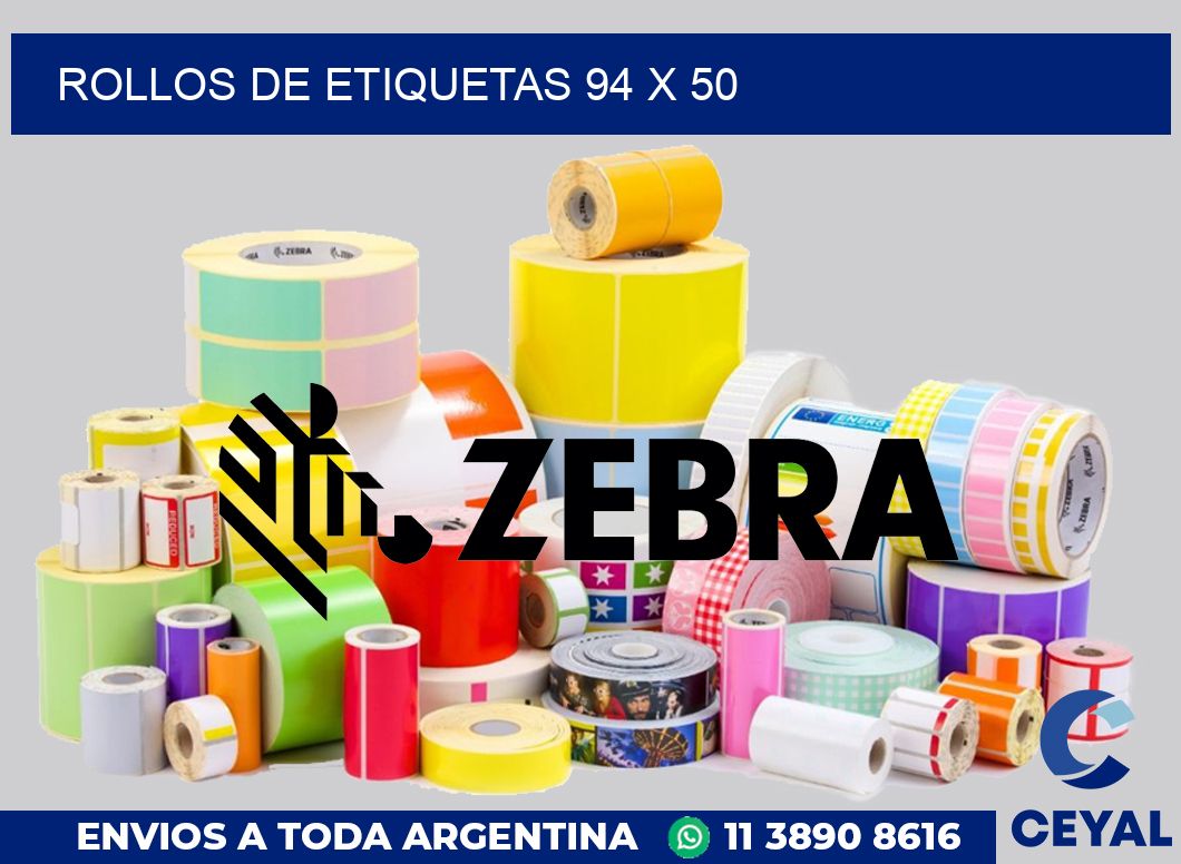 rollos de etiquetas 94 x 50