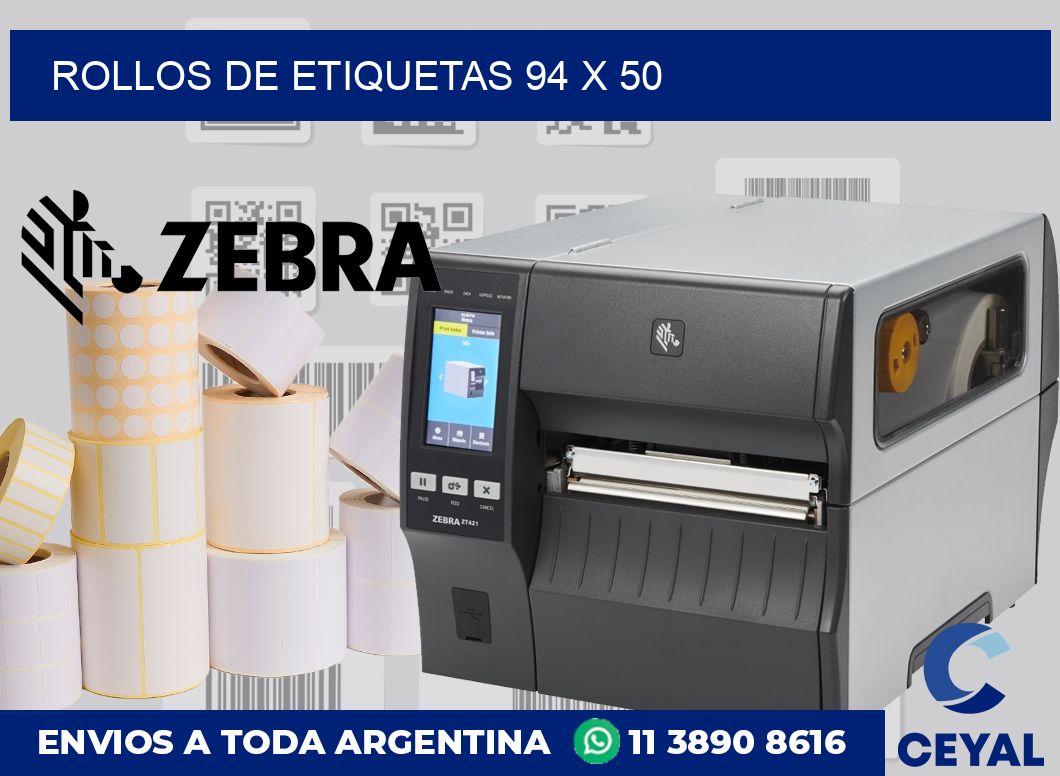 rollos de etiquetas 94 x 50
