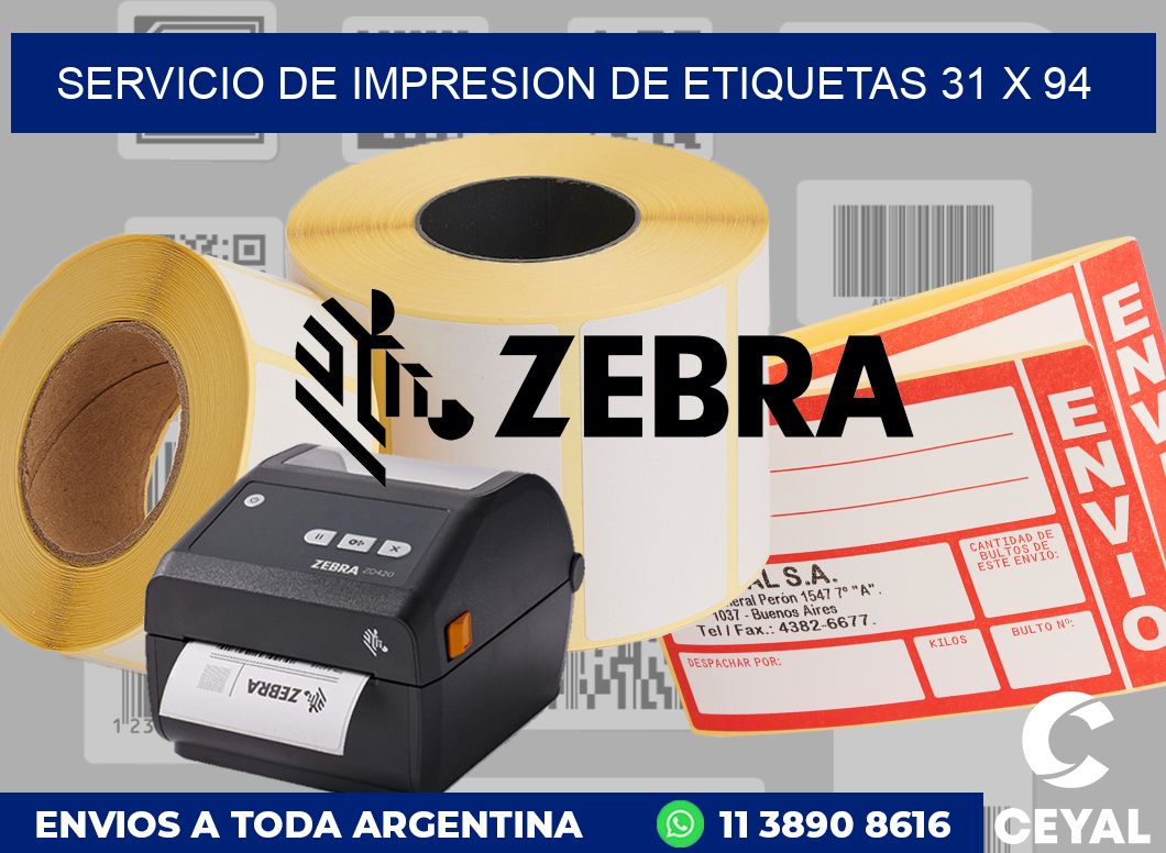 servicio de impresion de etiquetas 31 x 94