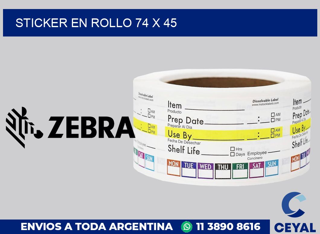 sticker en rollo 74 x 45