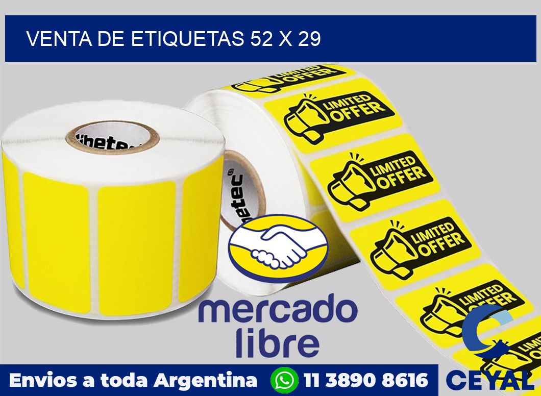 venta de etiquetas 52 x 29