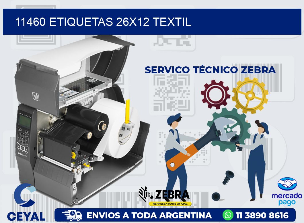 11460 ETIQUETAS 26X12 TEXTIL