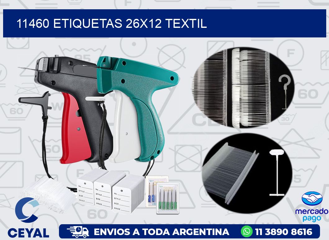 11460 ETIQUETAS 26X12 TEXTIL