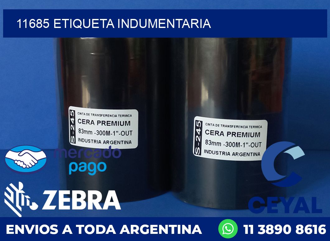 11685 ETIQUETA INDUMENTARIA