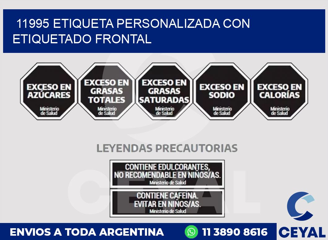 11995 ETIQUETA PERSONALIZADA CON ETIQUETADO FRONTAL