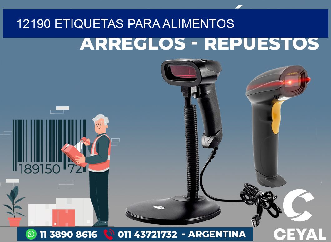 12190 ETIQUETAS PARA ALIMENTOS