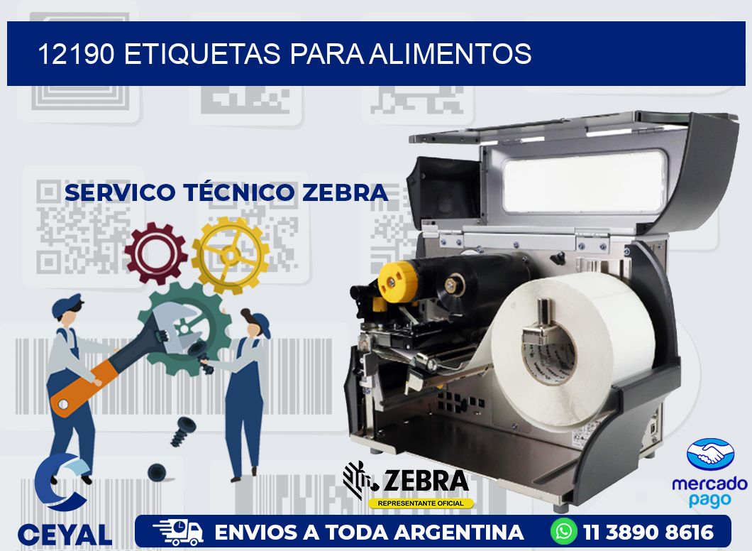 12190 ETIQUETAS PARA ALIMENTOS