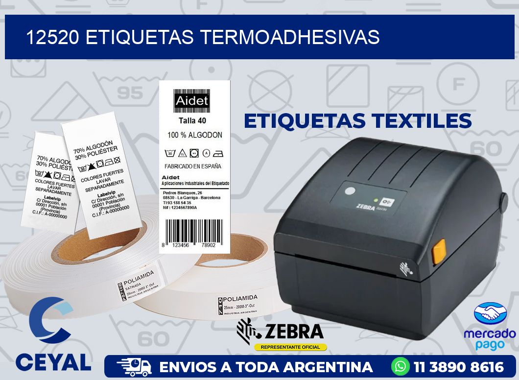 12520 ETIQUETAS TERMOADHESIVAS