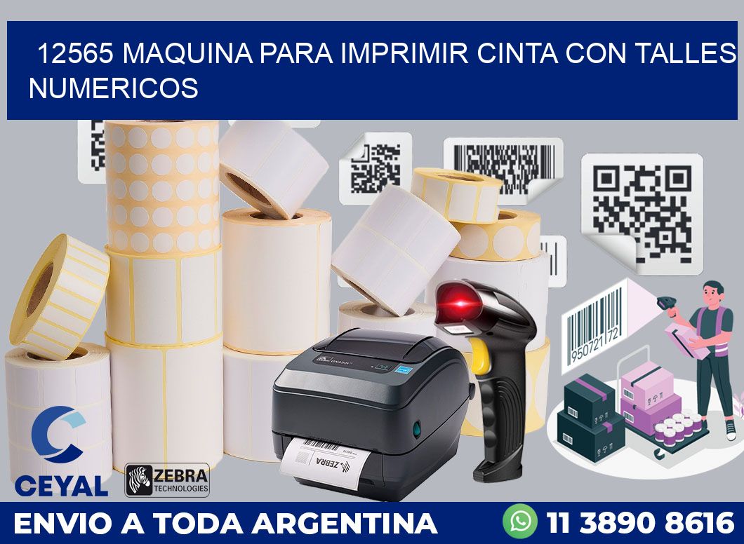 12565 MAQUINA PARA IMPRIMIR CINTA CON TALLES NUMERICOS