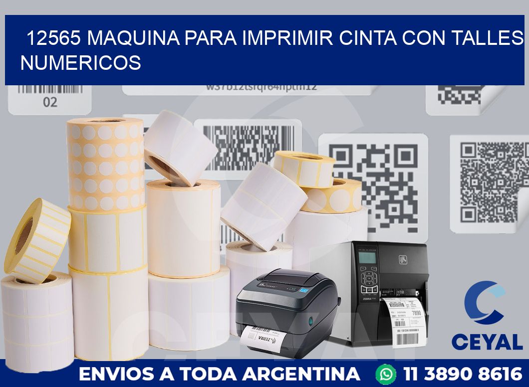 12565 MAQUINA PARA IMPRIMIR CINTA CON TALLES NUMERICOS