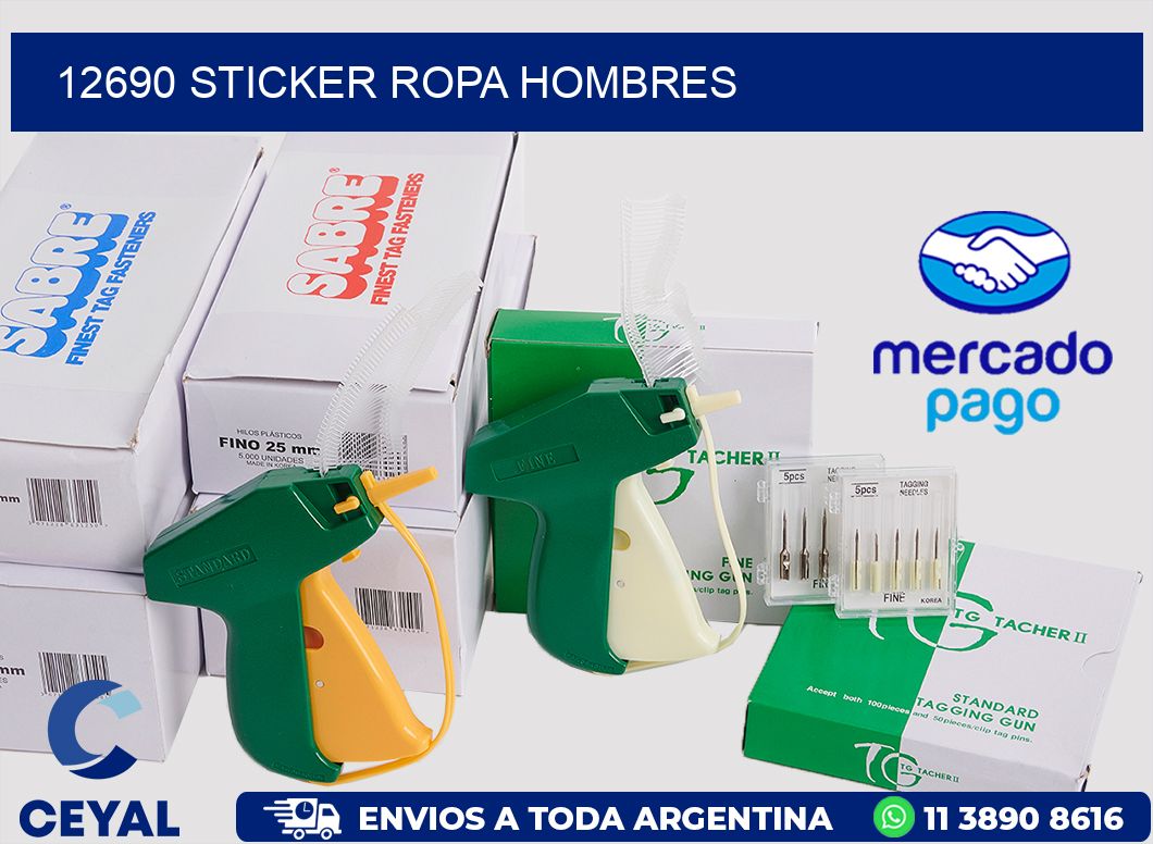 12690 STICKER ROPA HOMBRES