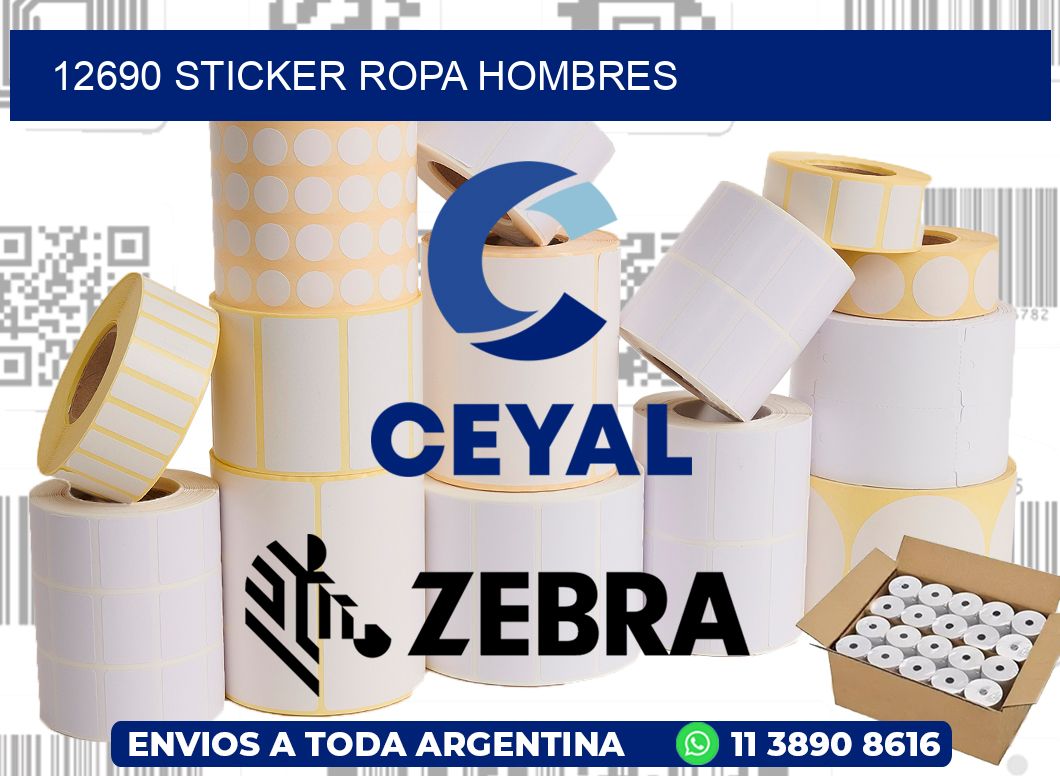 12690 STICKER ROPA HOMBRES