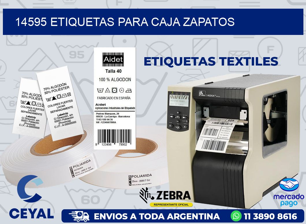 14595 ETIQUETAS PARA CAJA ZAPATOS