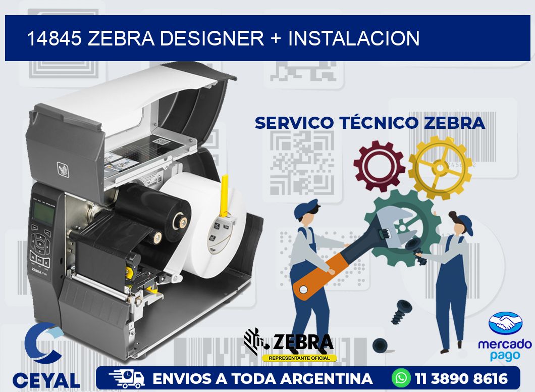 14845 ZEBRA DESIGNER + INSTALACION