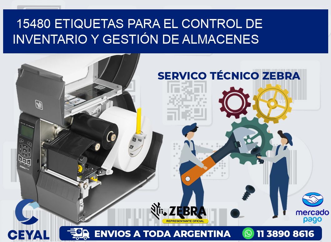 15480 ETIQUETAS PARA EL CONTROL DE INVENTARIO Y GESTIÓN DE ALMACENES