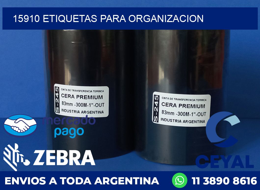 15910 ETIQUETAS PARA ORGANIZACION